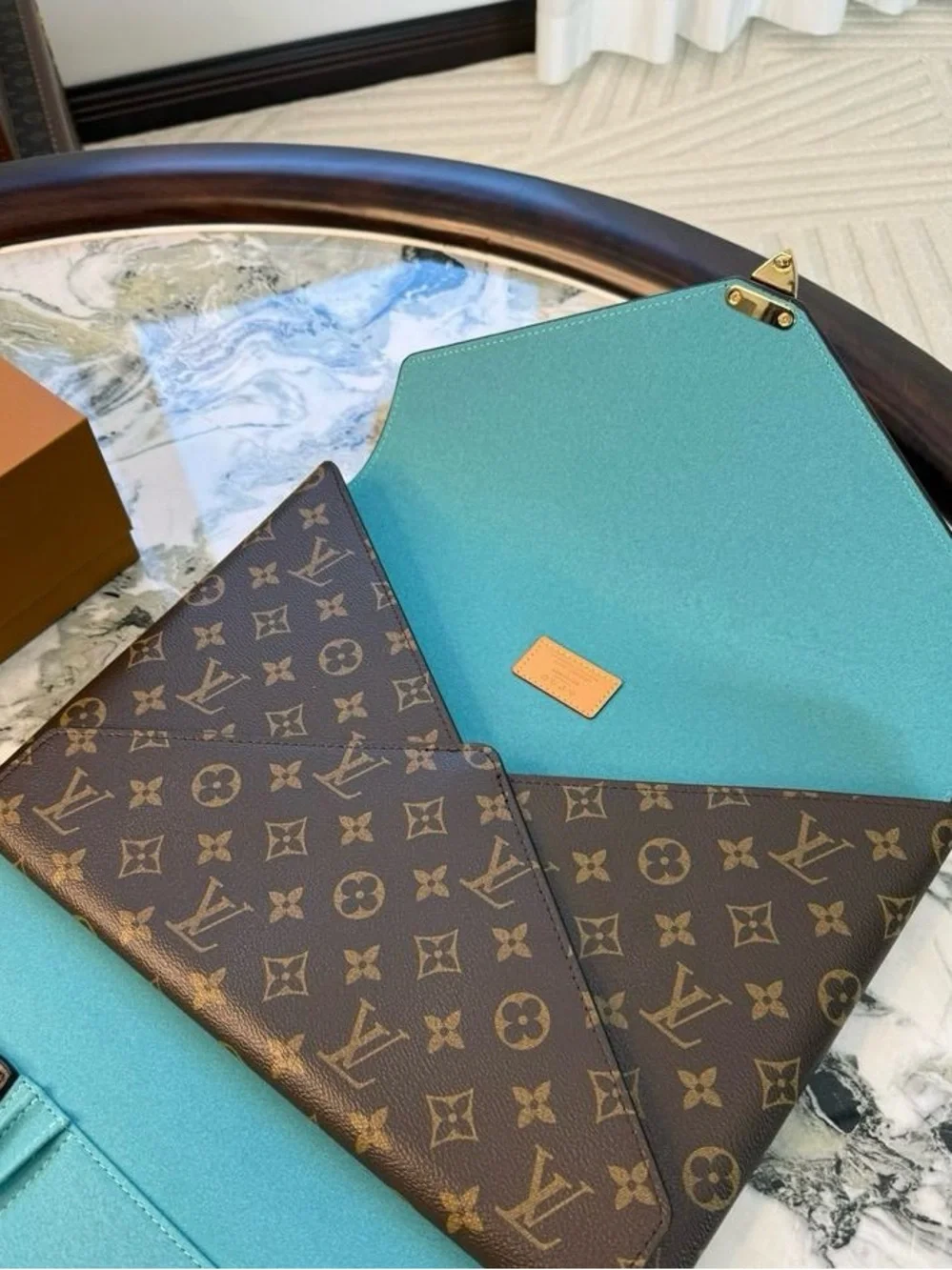 Louis Vuitton Brown Monogram Envelope Laptop Organizer